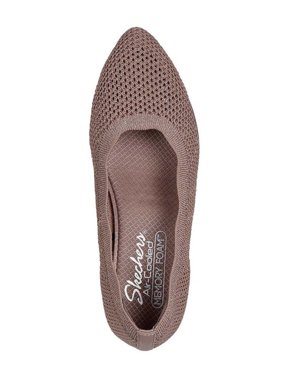 NEW Skechers Cleo Slip On Flat Pointed Toe Shoes, Size 10, Neutral, Vegan